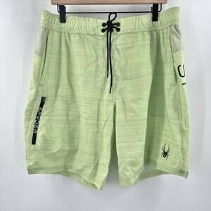 SPYDER Swim Shorts XL Trunks No Lining Green Men's UV Protection Surf Sand Sun